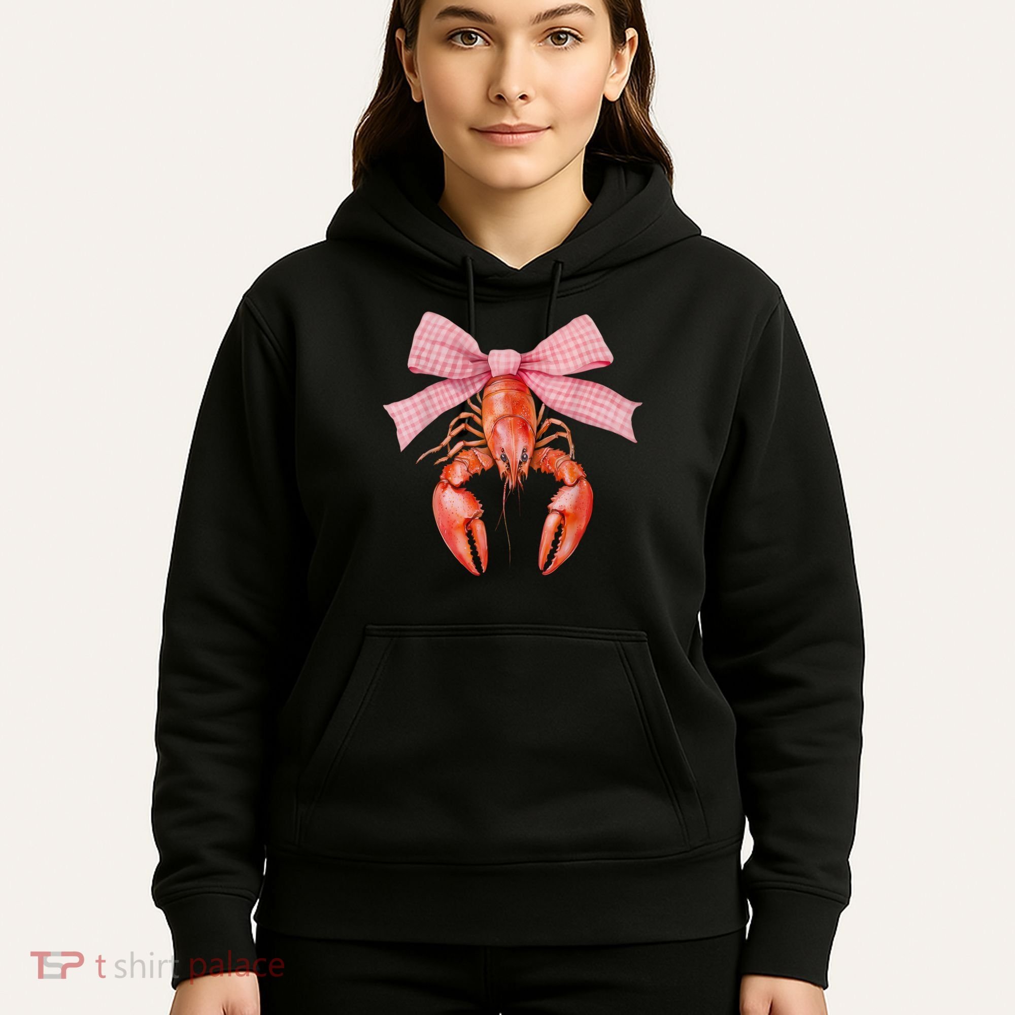 Crawfish Coquette Bow Crawfish Boil Lobster Cajun  Hoodie