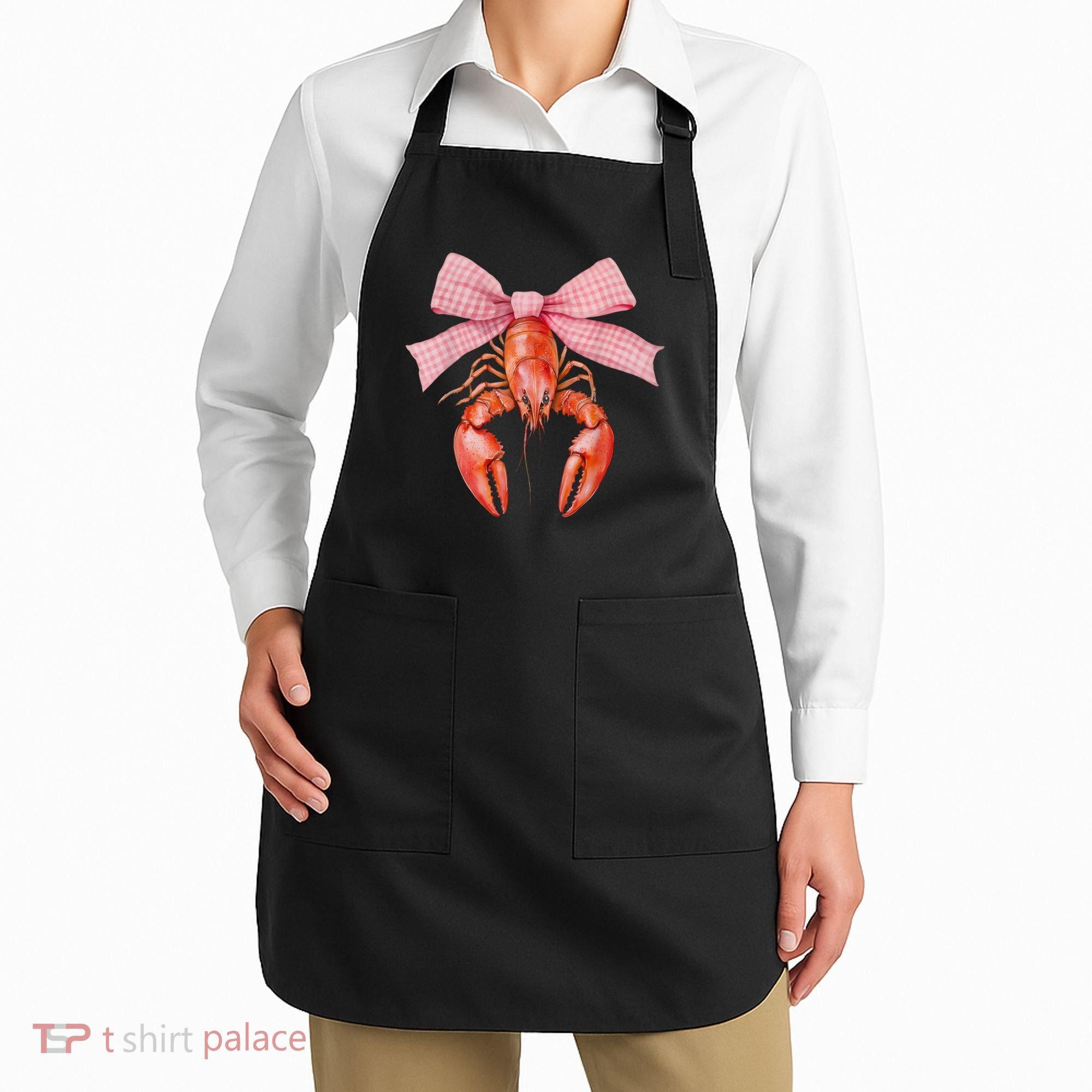 Crawfish Coquette Bow Crawfish Boil Lobster Cajun  Apron