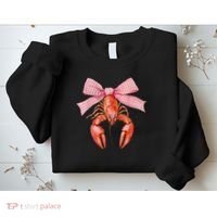 Crawfish Coquette Bow Crawfish Boil Lobster Cajun  Sweatshirt thumb 2