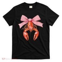 Crawfish Coquette Bow Crawfish Boil Lobster Cajun  T-Shirt thumb 0
