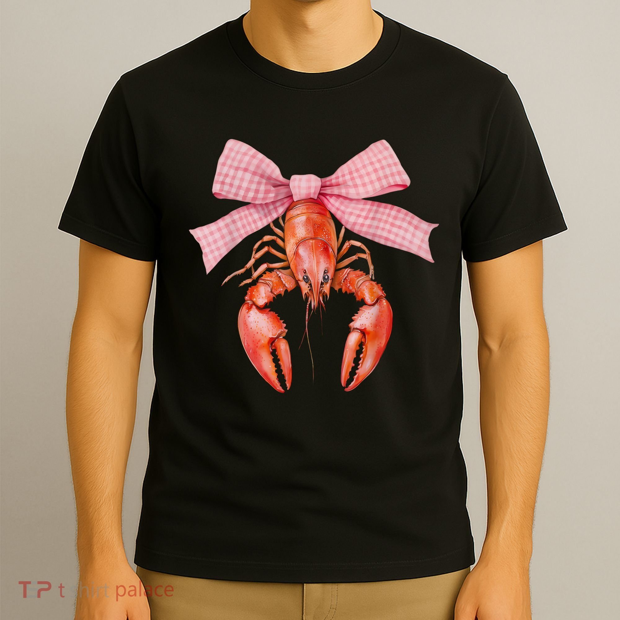 Crawfish Coquette Bow Crawfish Boil Lobster Cajun  T-Shirt
