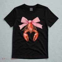 Crawfish Coquette Bow Crawfish Boil Lobster Cajun  T-Shirt thumb 5