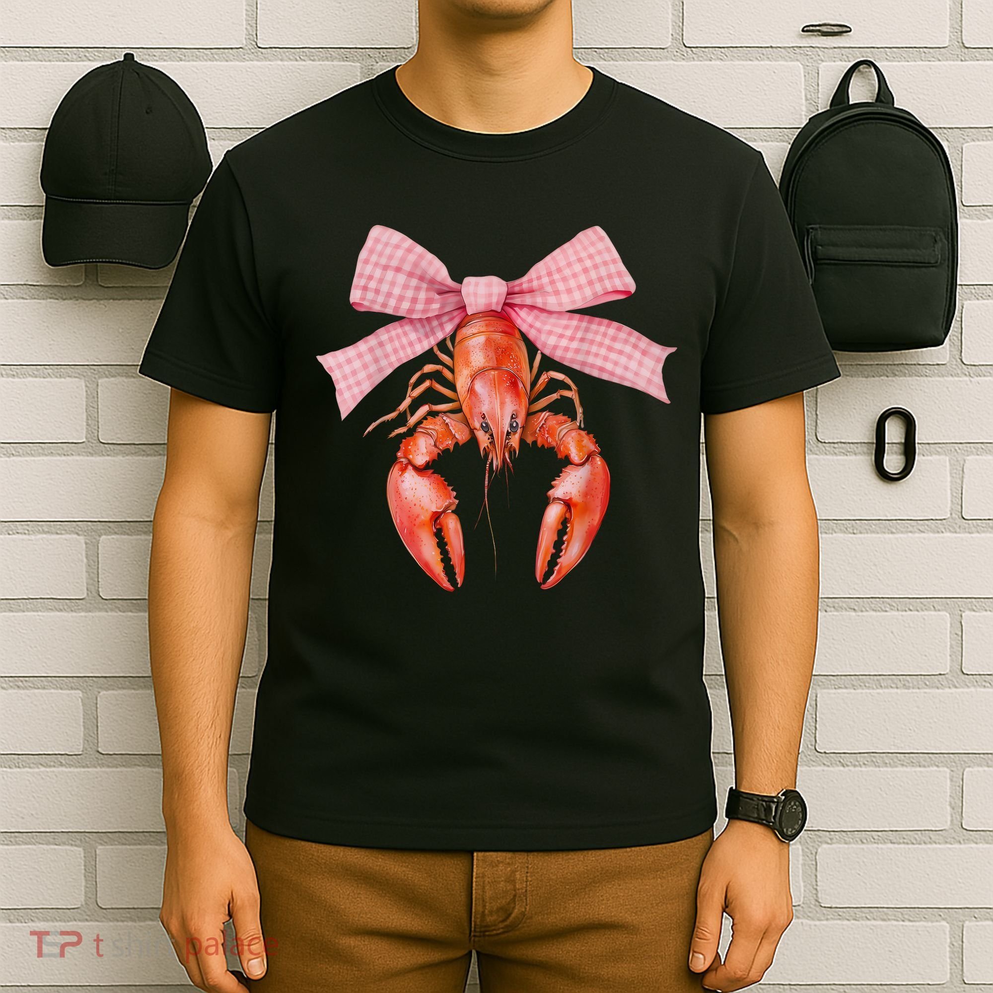 Crawfish Coquette Bow Crawfish Boil Lobster Cajun  T-Shirt