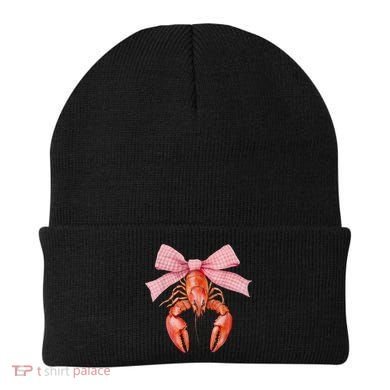 Crawfish Coquette Bow Crawfish Boil Lobster Cajun  Beanie