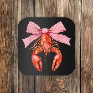 Crawfish Coquette Bow Crawfish Boil Lobster Cajun  Coaster