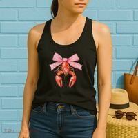 Crawfish Coquette Bow Crawfish Boil Lobster Cajun  Women's Tank Top thumb 2