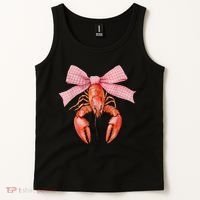 Crawfish Coquette Bow Crawfish Boil Lobster Cajun  Tank Top thumb 2