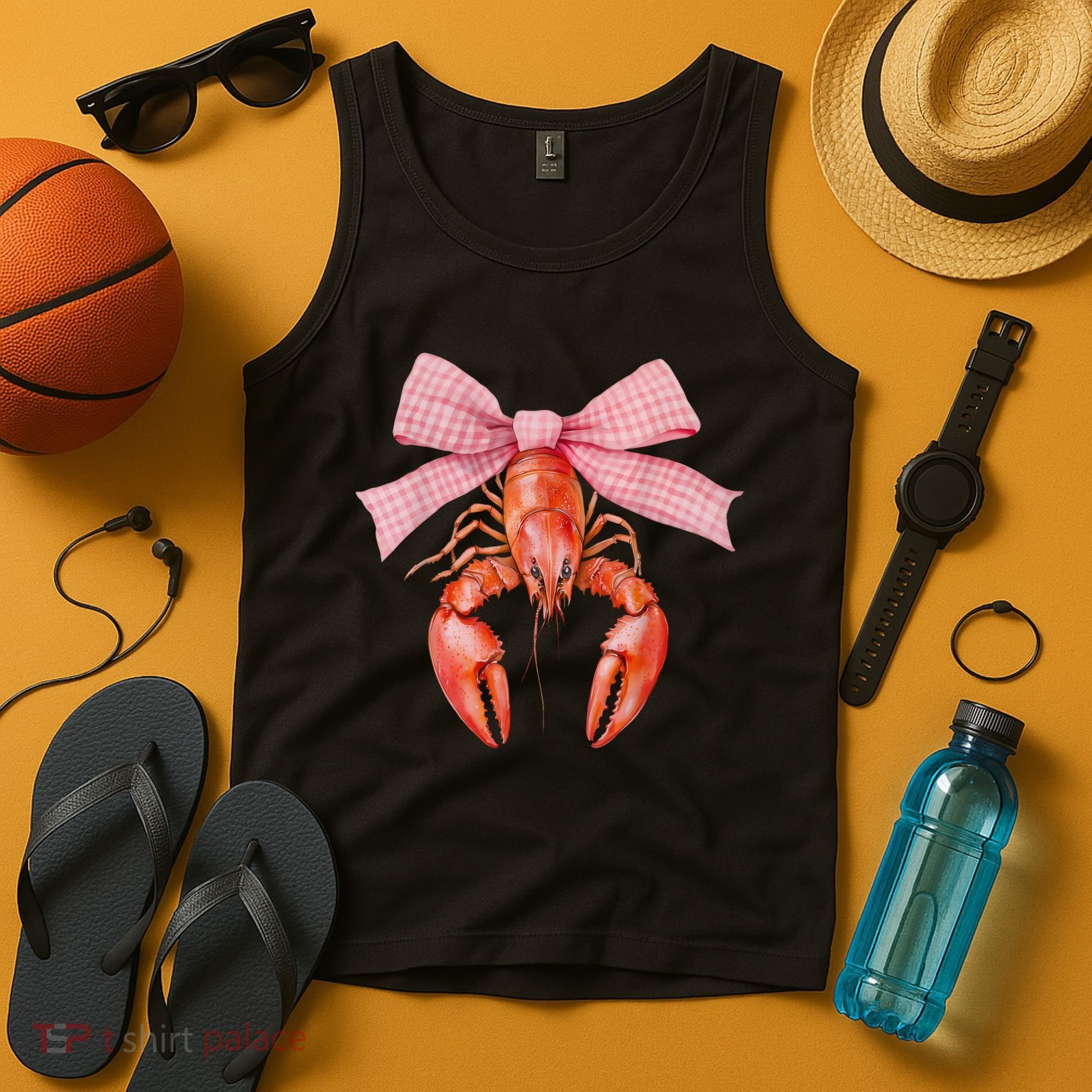 Crawfish Coquette Bow Crawfish Boil Lobster Cajun  Tank Top