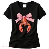 Crawfish Coquette Bow Crawfish Boil Lobster Cajun  Women's T-Shirt thumb 0