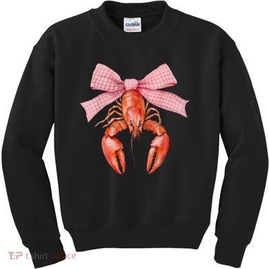 Crawfish Coquette Bow Crawfish Boil Lobster Cajun  Kids Sweatshirt