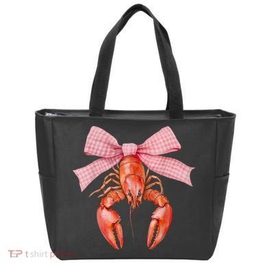 Crawfish Coquette Bow Crawfish Boil Lobster Cajun  Tote Bag