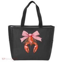 Crawfish Coquette Bow Crawfish Boil Lobster Cajun  Tote Bag thumb 0