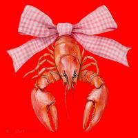 Crawfish Coquette Bow Crawfish Boil Lobster Cajun  Santa Hat thumb 1