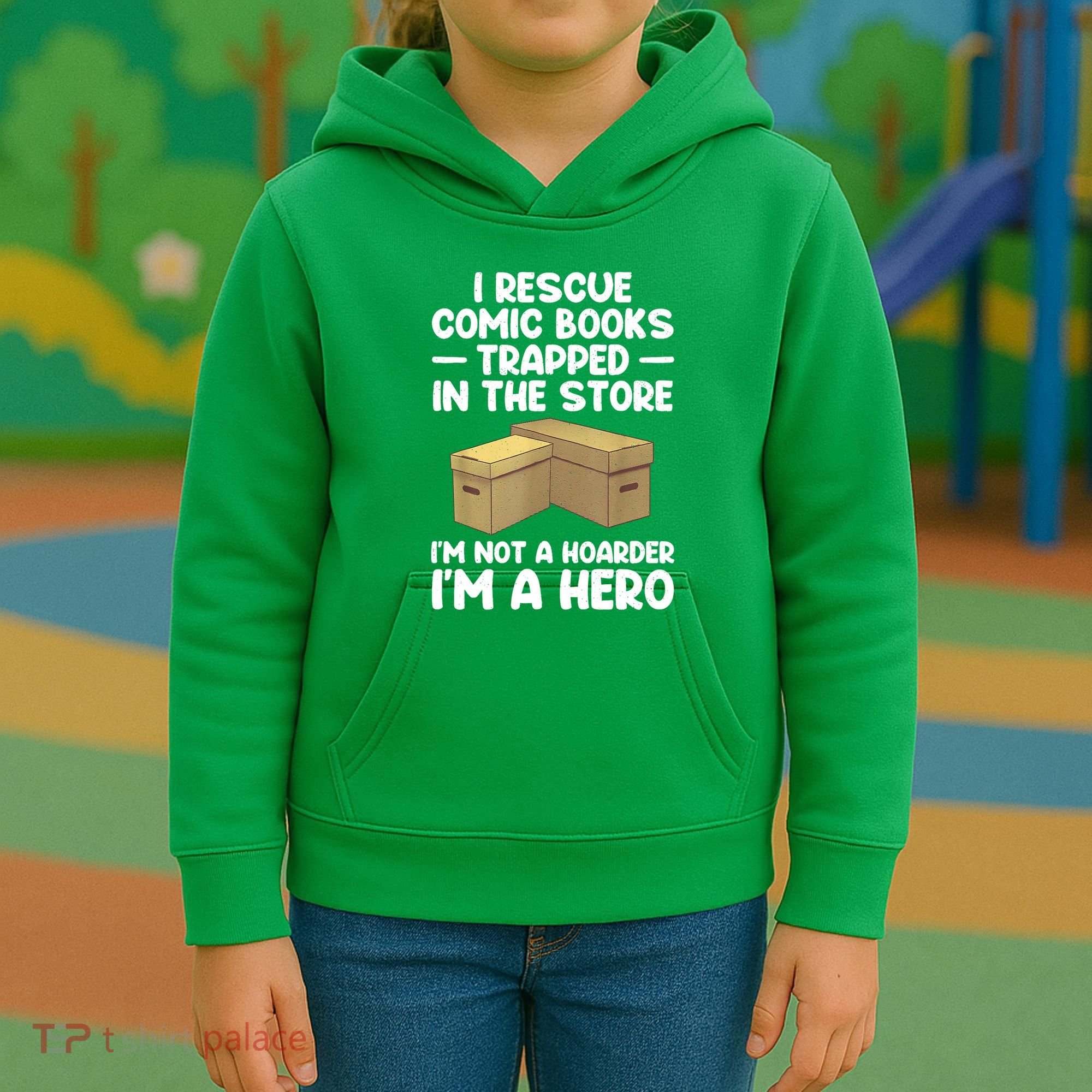 Cool Comic Book Comic Book Collector Kids Hoodie