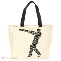 Cricketer Cricketing Bat And Ball Sport Retro Cricket Player Tote Bag thumb 0
