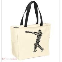 Cricketer Cricketing Bat And Ball Sport Retro Cricket Player Tote Bag thumb 2