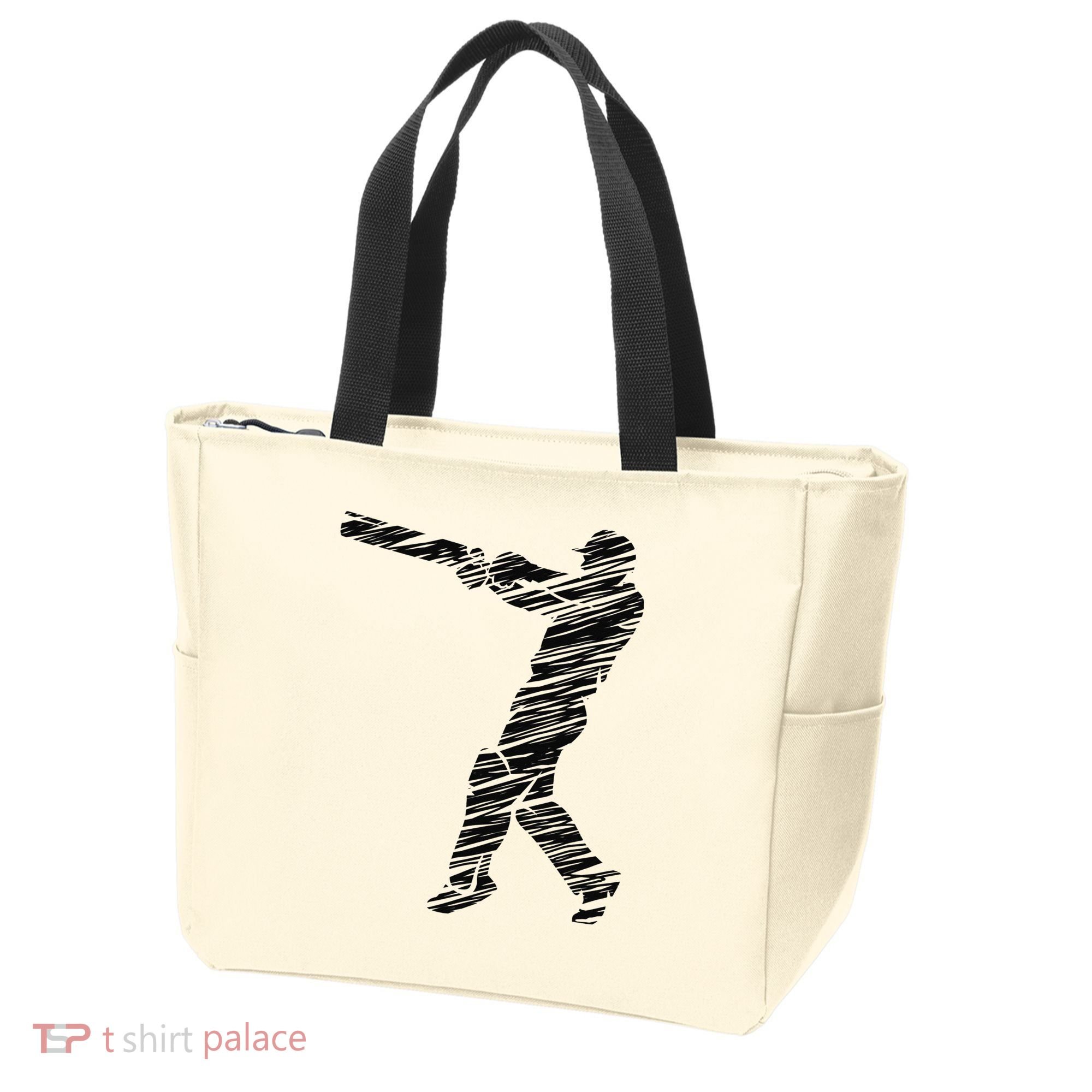 Cricketer Cricketing Bat And Ball Sport Retro Cricket Player Tote Bag