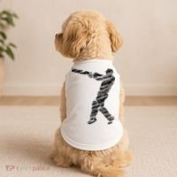 Cricketer Cricketing Bat And Ball Sport Retro Cricket Player Doggie Tank thumb 2