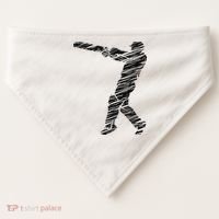 Cricketer Cricketing Bat And Ball Sport Retro Cricket Player USA-Made Doggie Bandana thumb 0