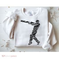 Cricketer Cricketing Bat And Ball Sport Retro Cricket Player Sweatshirt thumb 2