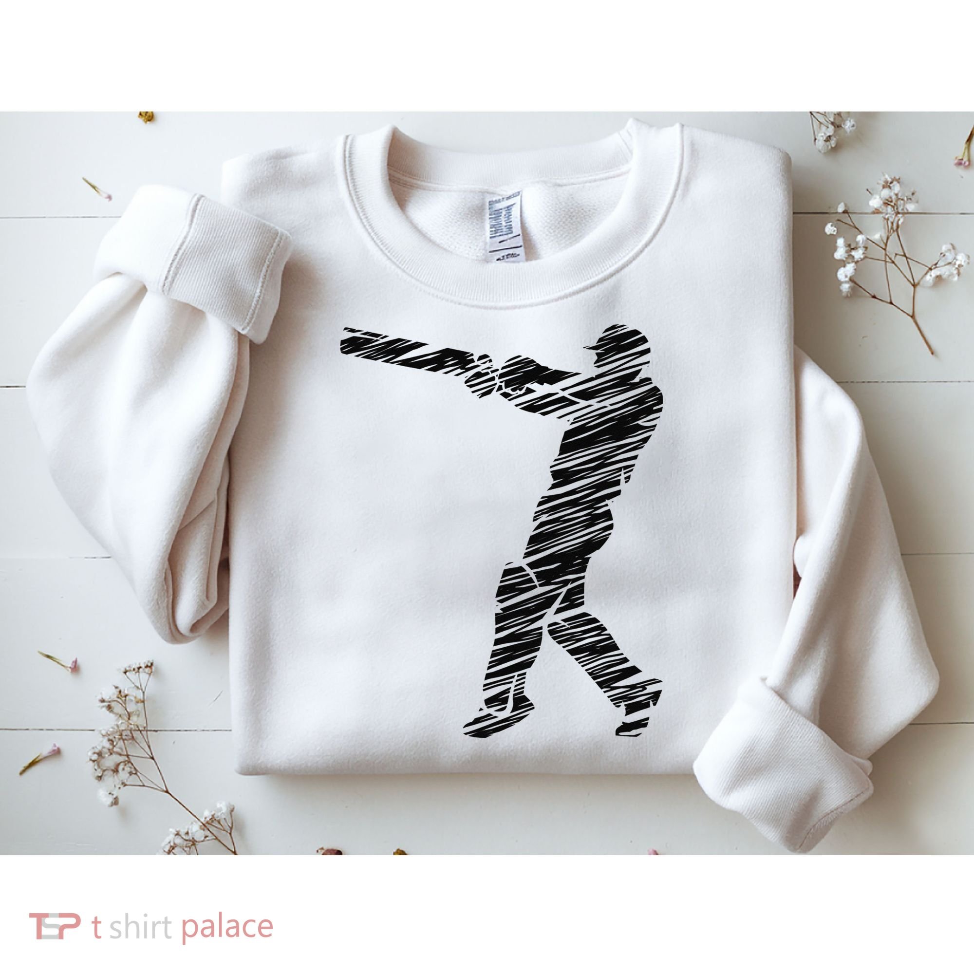 Cricketer Cricketing Bat And Ball Sport Retro Cricket Player Sweatshirt