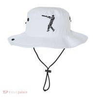 Cricketer Cricketing Bat And Ball Sport Retro Cricket Player Bucket Hat thumb 0