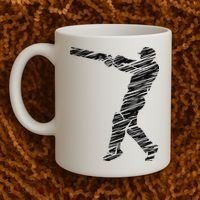 Cricketer Cricketing Bat And Ball Sport Retro Cricket Player Coffee Mug thumb 2