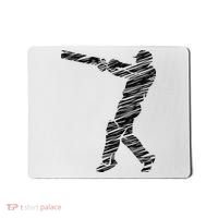 Cricketer Cricketing Bat And Ball Sport Retro Cricket Player Mousepad thumb 0