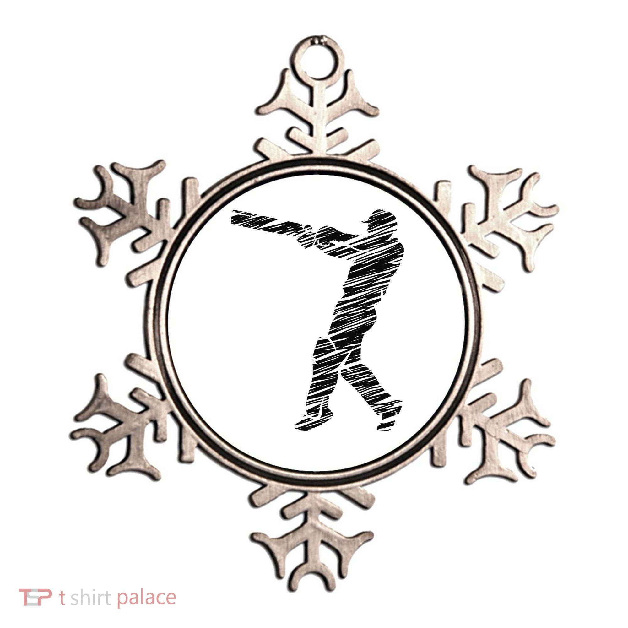 Cricketer Cricketing Bat And Ball Sport Retro Cricket Player Ornament