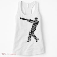 Cricketer Cricketing Bat And Ball Sport Retro Cricket Player Women's Tank Top thumb 0