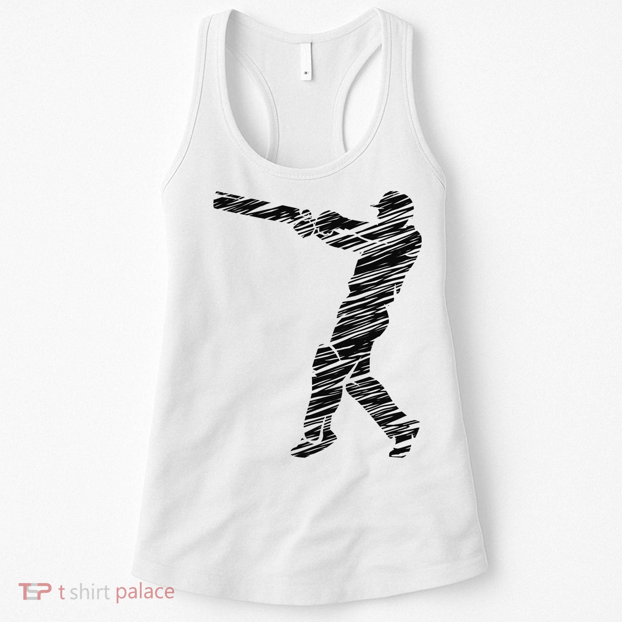 Cricketer Cricketing Bat And Ball Sport Retro Cricket Player Women's Tank Top