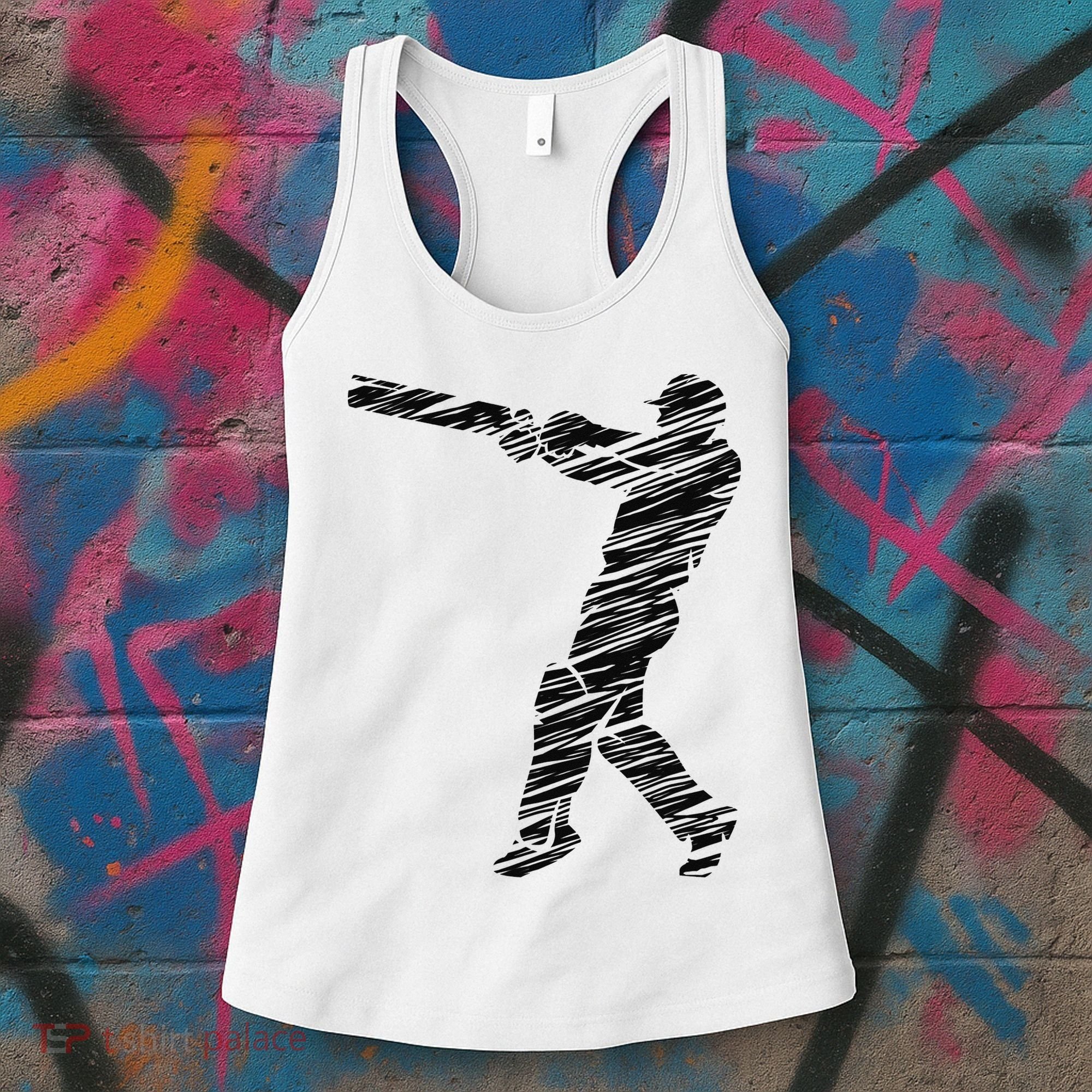 Cricketer Cricketing Bat And Ball Sport Retro Cricket Player Women's Tank Top