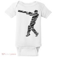 Cricketer Cricketing Bat And Ball Sport Retro Cricket Player Baby Bodysuit thumb 0