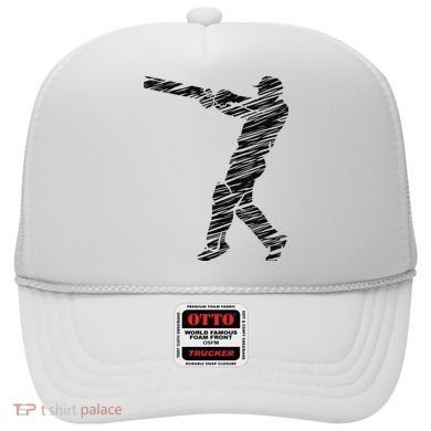 Cricketer Cricketing Bat And Ball Sport Retro Cricket Player Hat