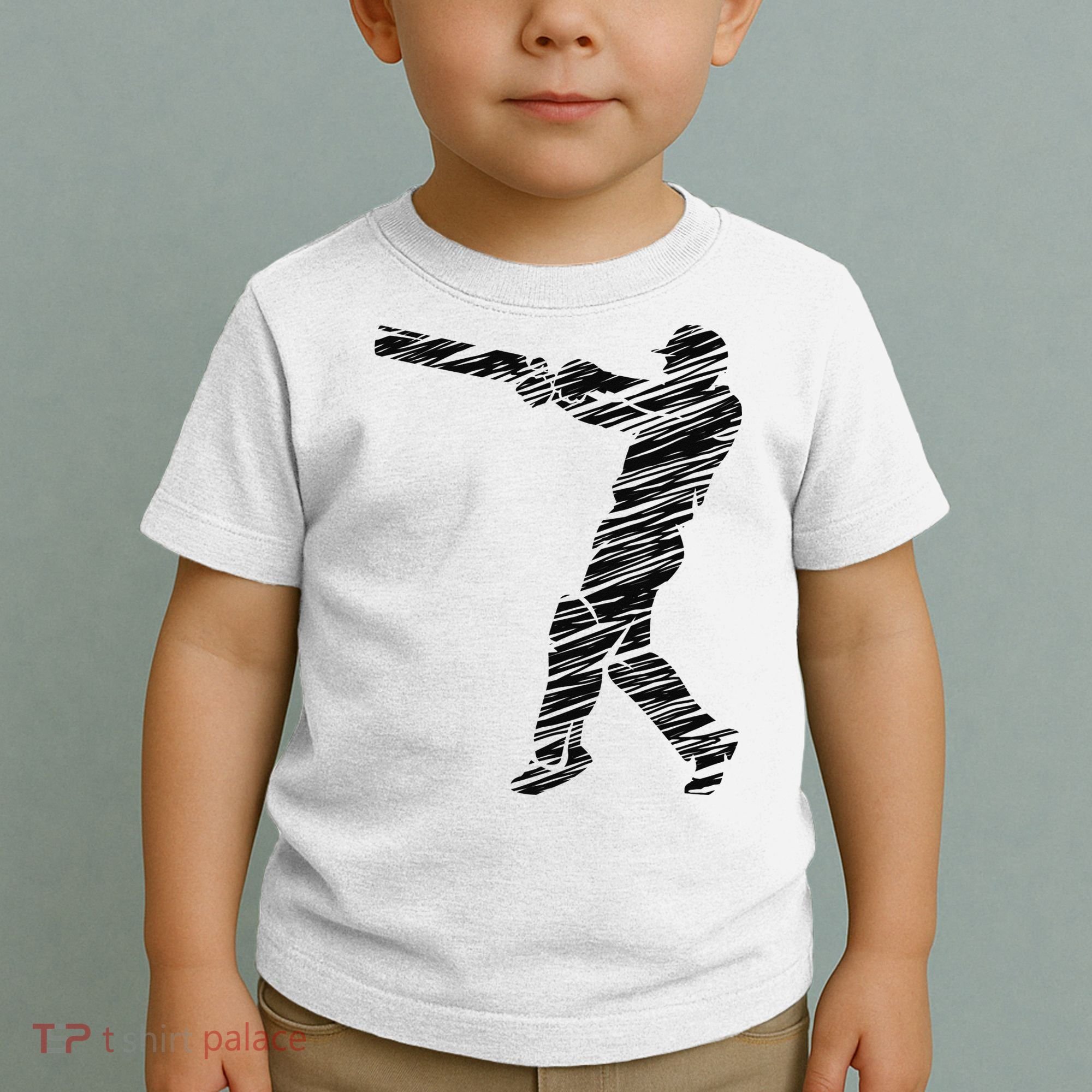 Cricketer Cricketing Bat And Ball Sport Retro Cricket Player Toddler T-Shirt