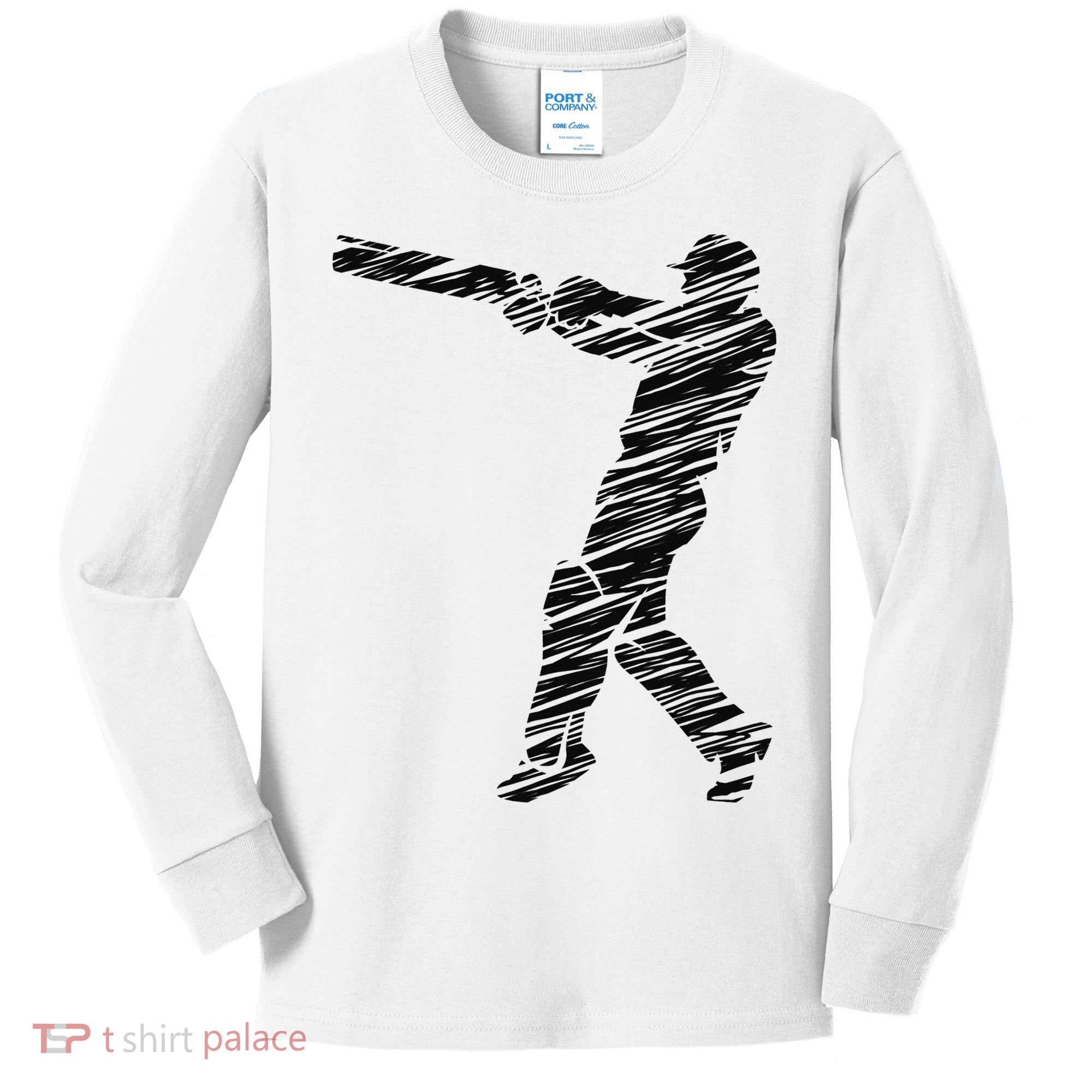 Cricketer Cricketing Bat And Ball Sport Retro Cricket Player Kids Long Sleeve Shirt