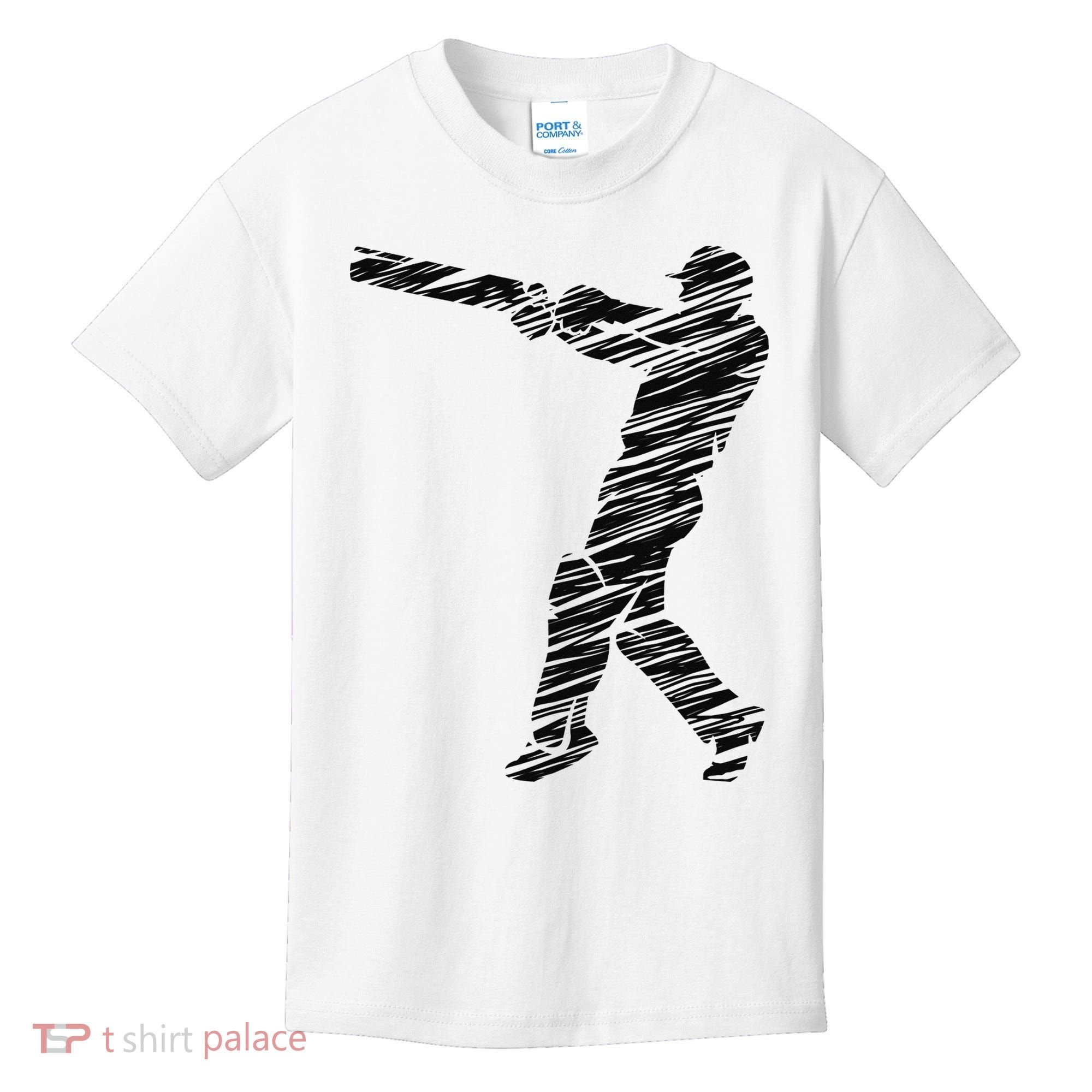 Cricketer Cricketing Bat And Ball Sport Retro Cricket Player Kids T-Shirt