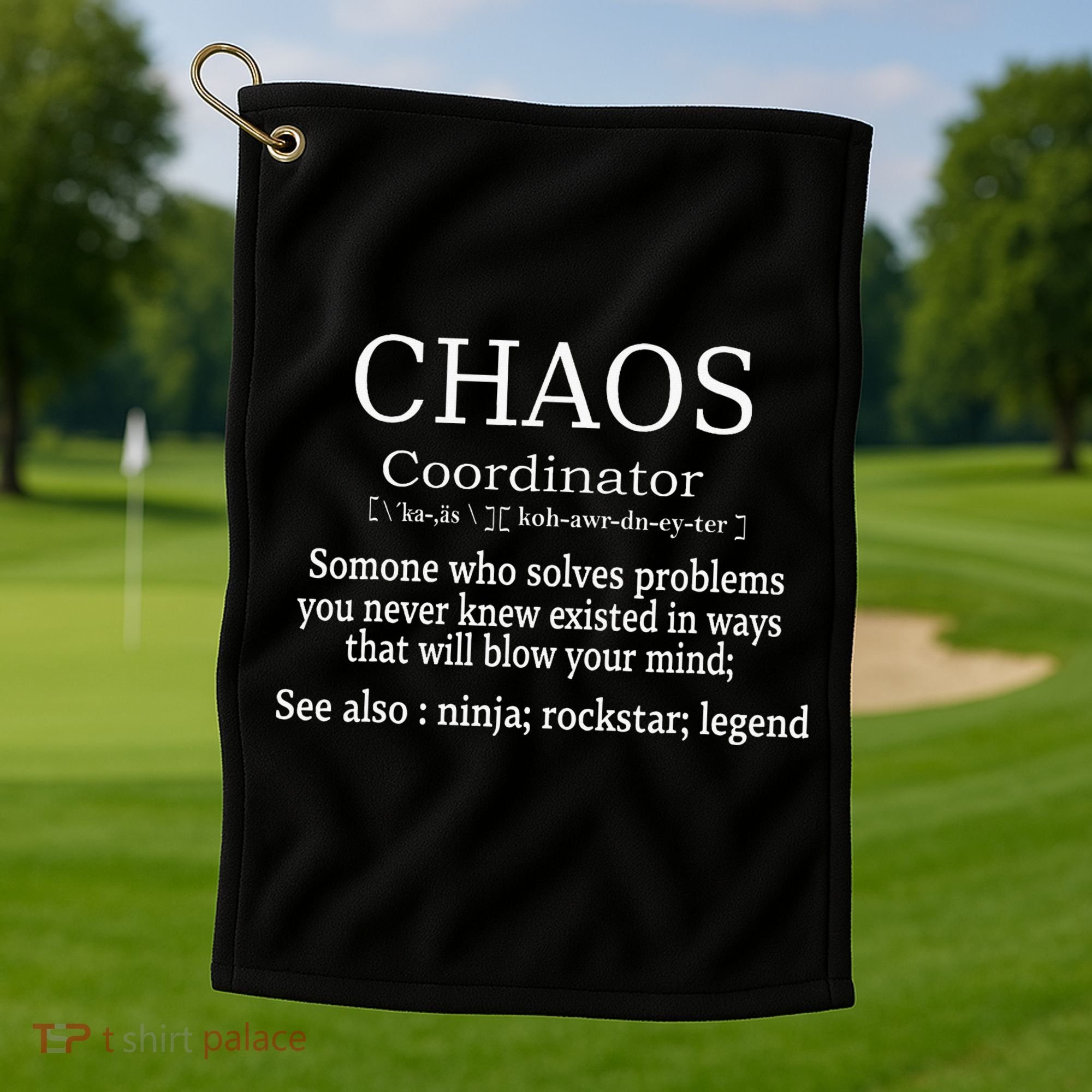 Chaos Coordinator Boss Women Lady Professional Day Golf Towel