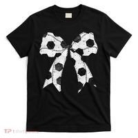 Cute Coquette Bow Funny Game Day Soccer Mom Life Team Sports Gift T-Shirt thumb 0