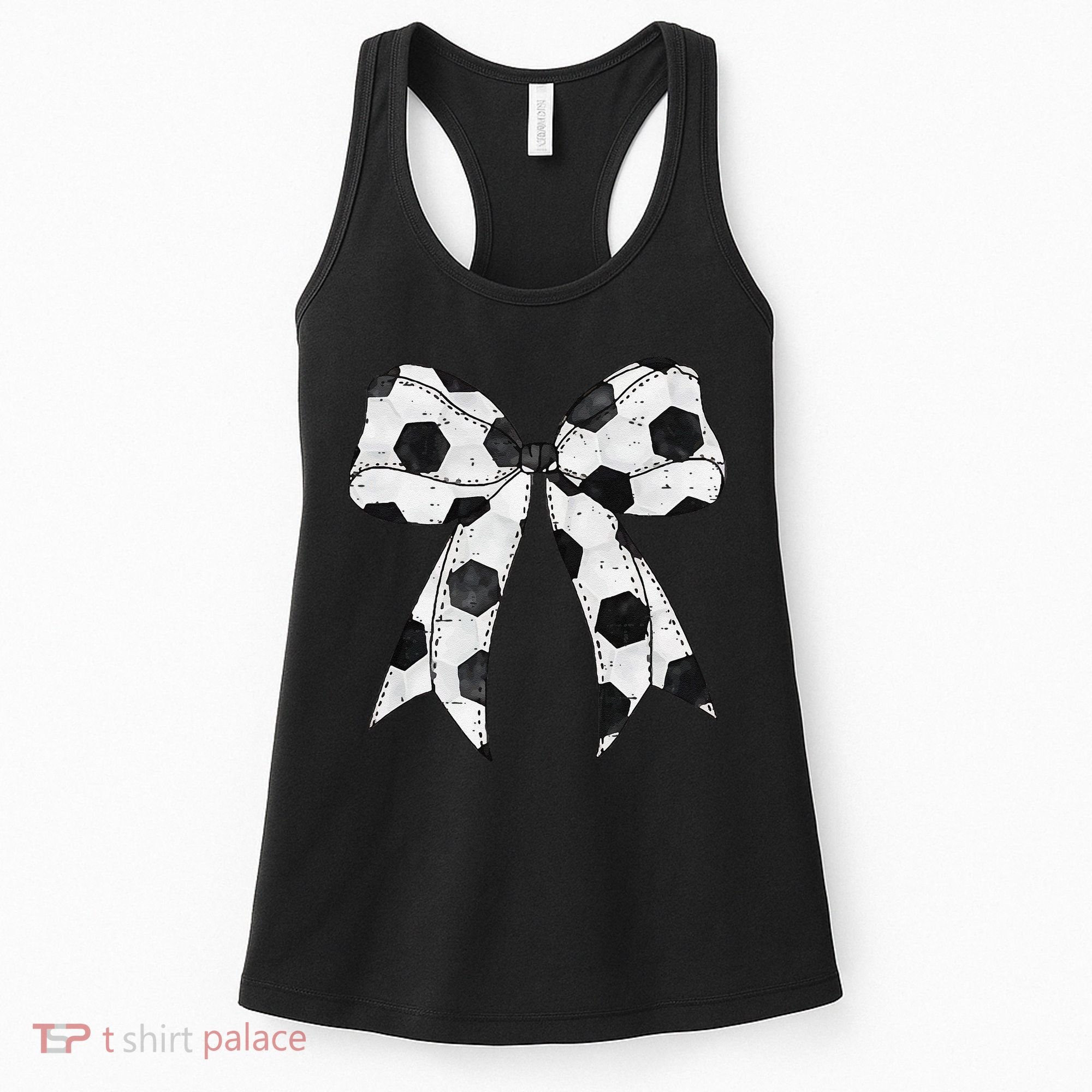 Cute Coquette Bow Funny Game Day Soccer Mom Life Team Sports Gift Women's Tank Top