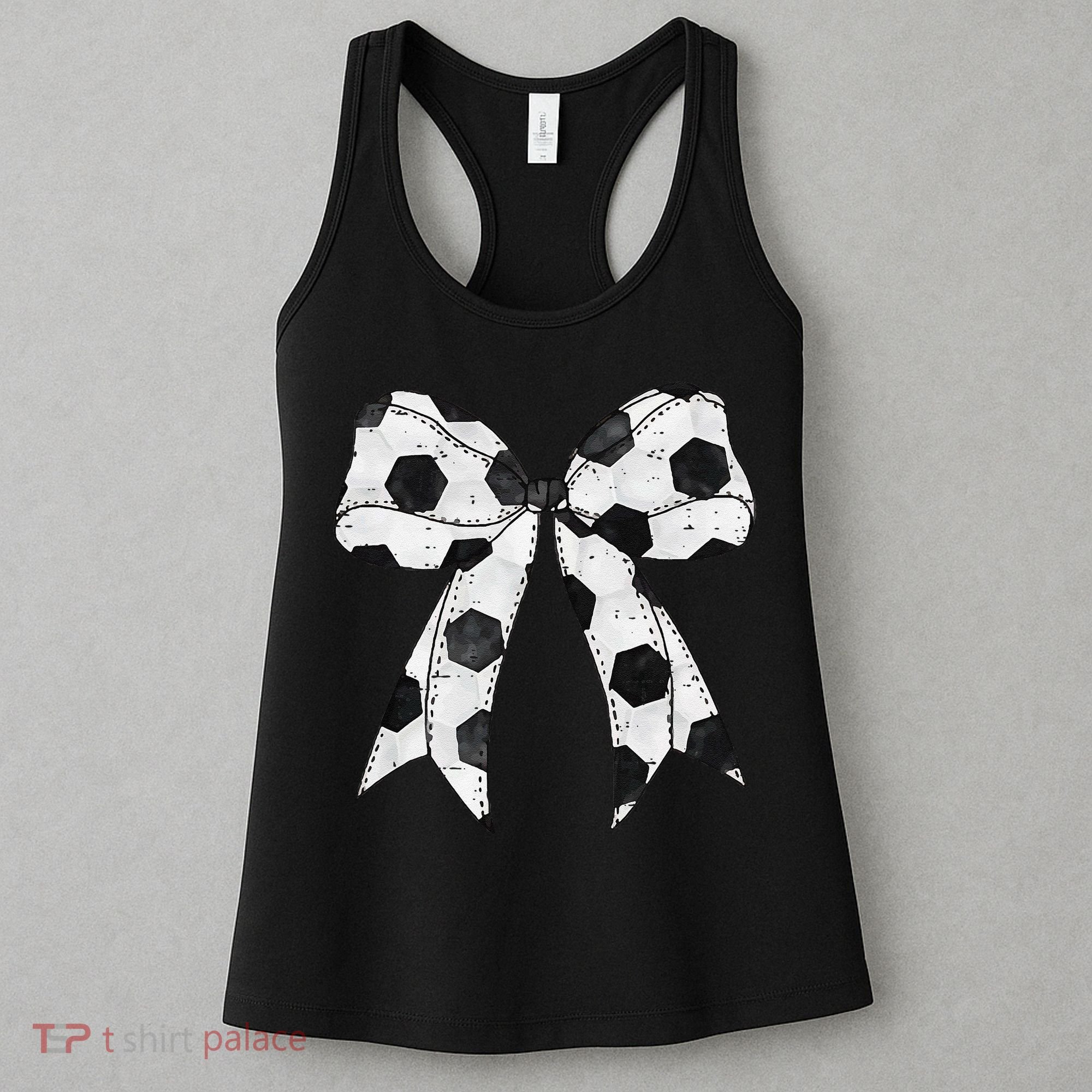 Cute Coquette Bow Funny Game Day Soccer Mom Life Team Sports Gift Women's Tank Top