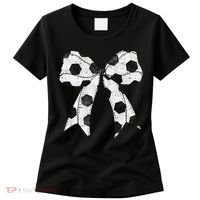 Cute Coquette Bow Funny Game Day Soccer Mom Life Team Sports Gift Women's T-Shirt thumb 0