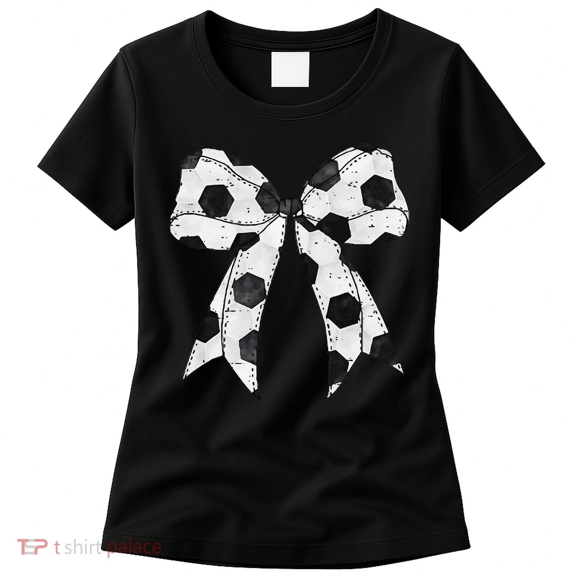 Cute Coquette Bow Funny Game Day Soccer Mom Life Team Sports Gift Women's T-Shirt