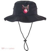 Cute Cat Blowing Bubble Gum Bucket Hat thumb 0