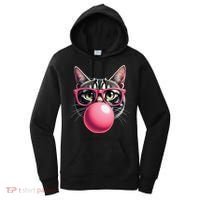 Cute Cat Blowing Bubble Gum Women's Hoodie thumb 0