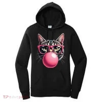 Cute Cat Blowing Bubble Gum Women's Hoodie thumb 0