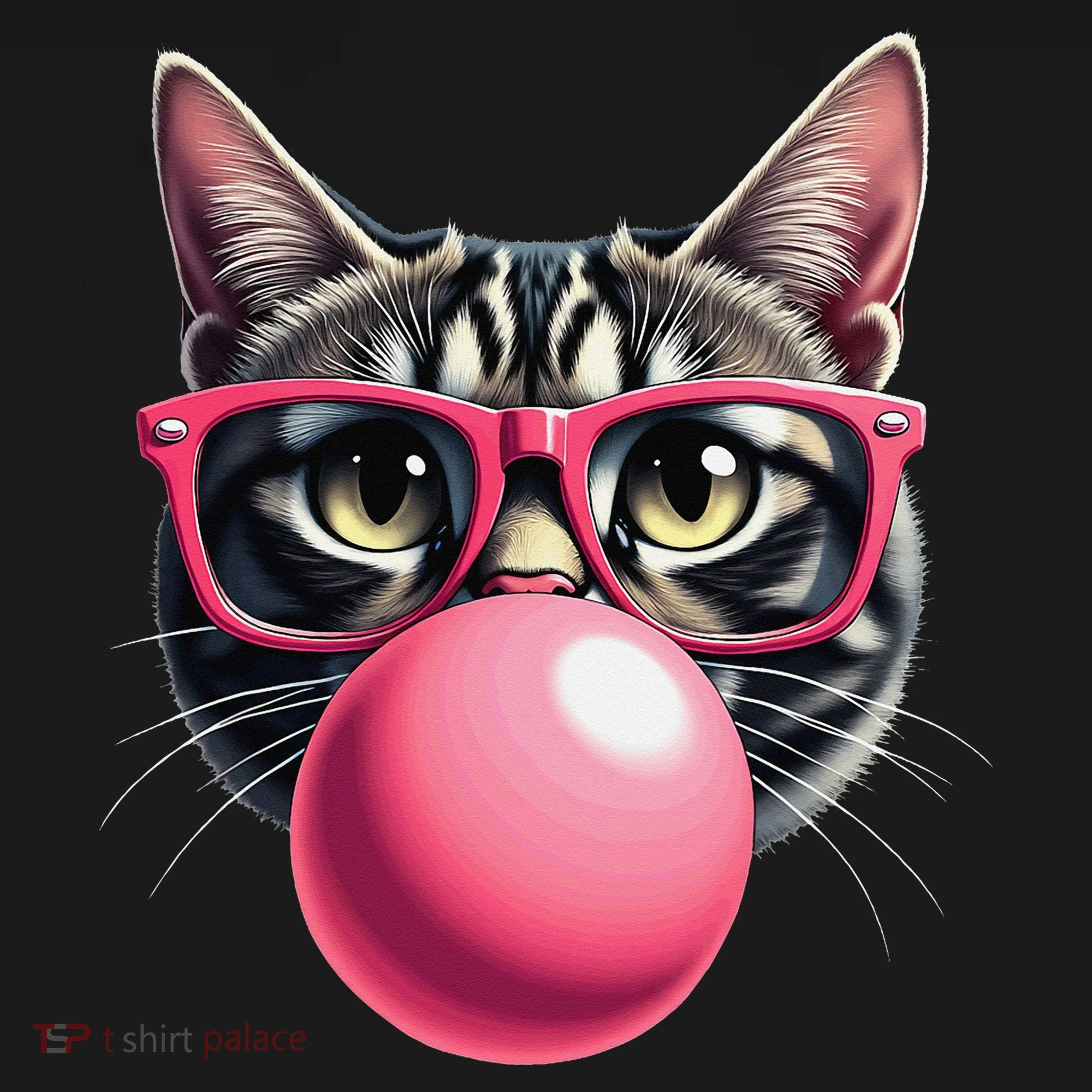 Cute Cat Blowing Bubble Gum Women's Hoodie