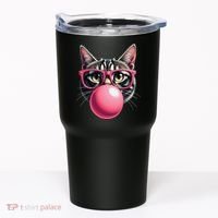 Cute Cat Blowing Bubble Gum Tumbler thumb 0