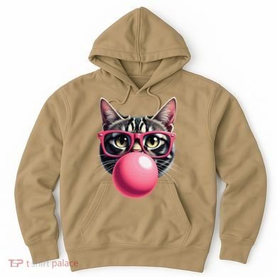Cute Cat Blowing Bubble Gum Hoodie
