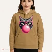 Cute Cat Blowing Bubble Gum Hoodie thumb 5
